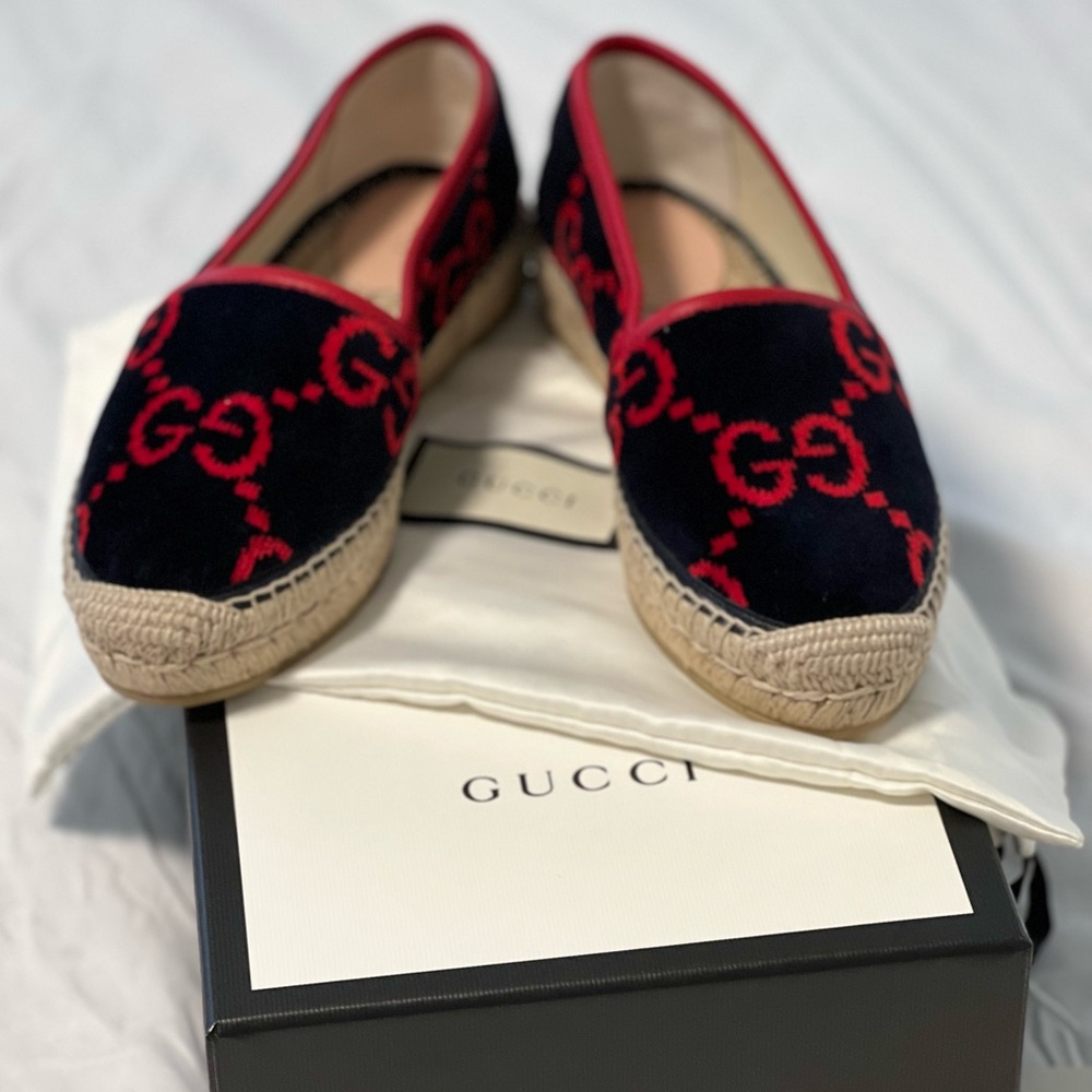 Gucci Velvet Espadrilles